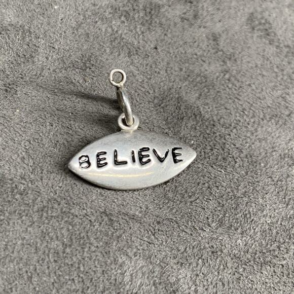 Vintage Sterling 925 Silver Charm “Belive” Signed Jez - Picture 1 of 4